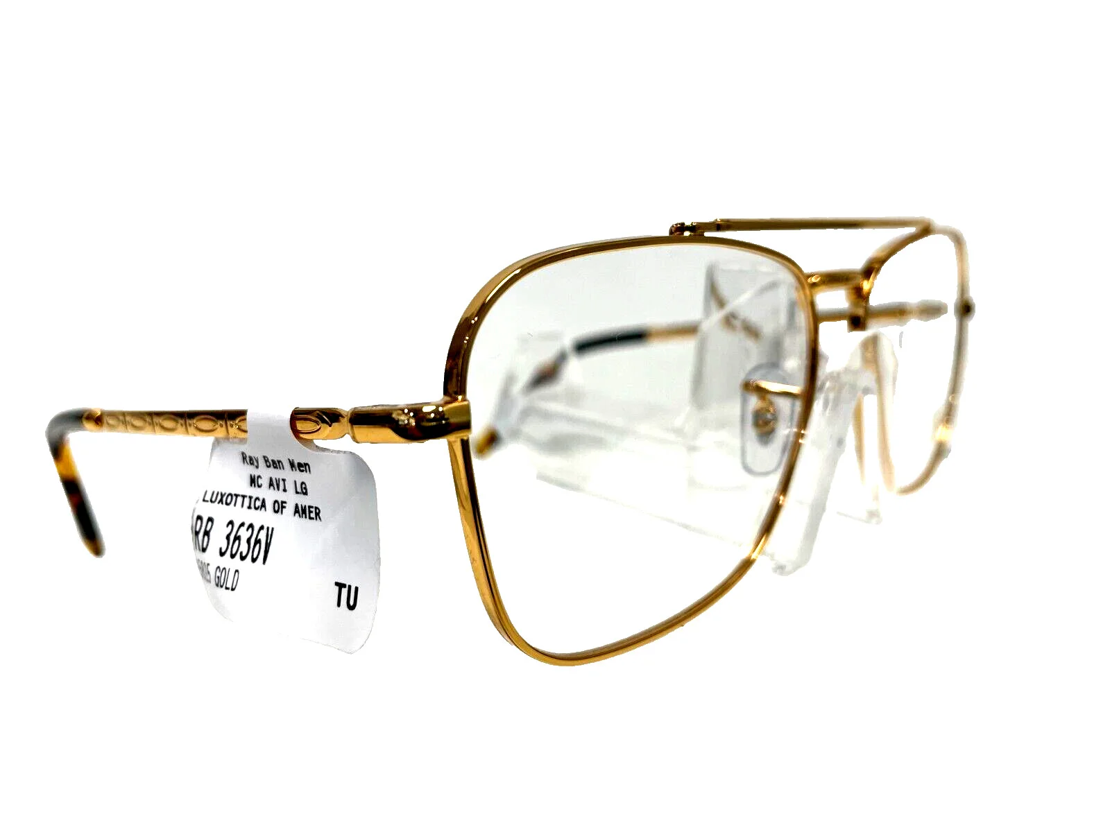 Ray Ban RB6489 Eyeglass Frames Aviator Metal Eyewear Arista Gold 55-14 140mm 3